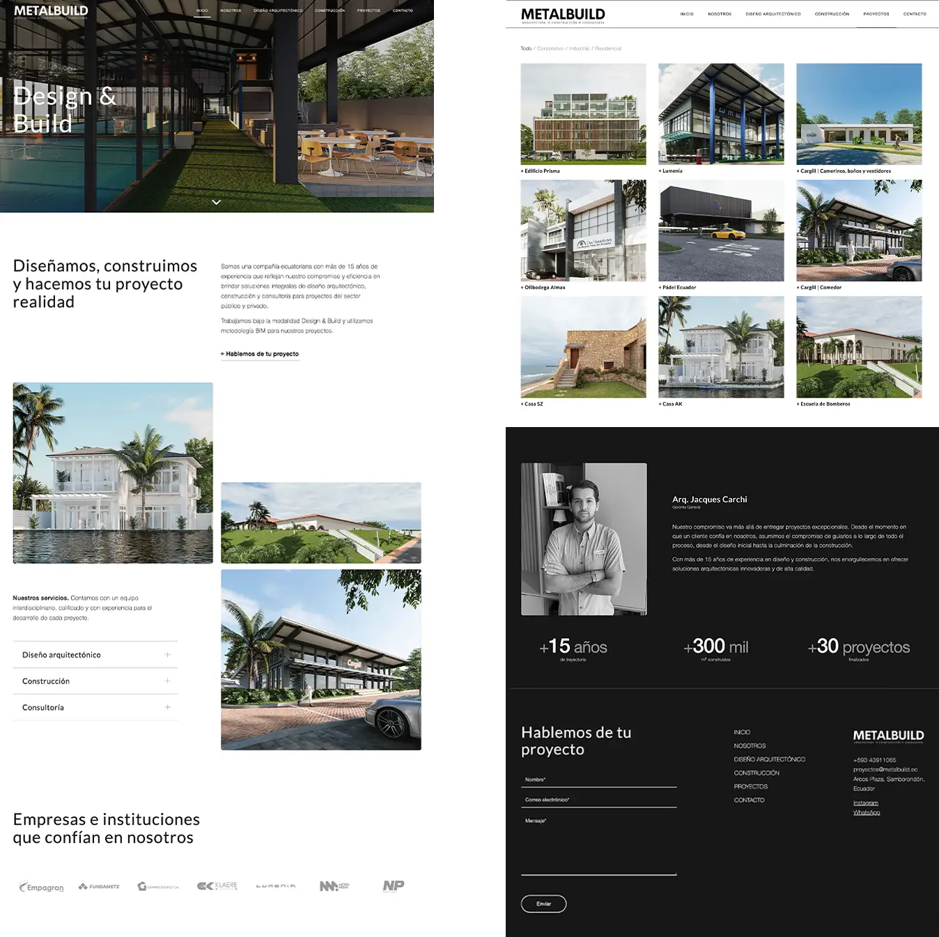 Páginas de Arquitectos - Metalbuild