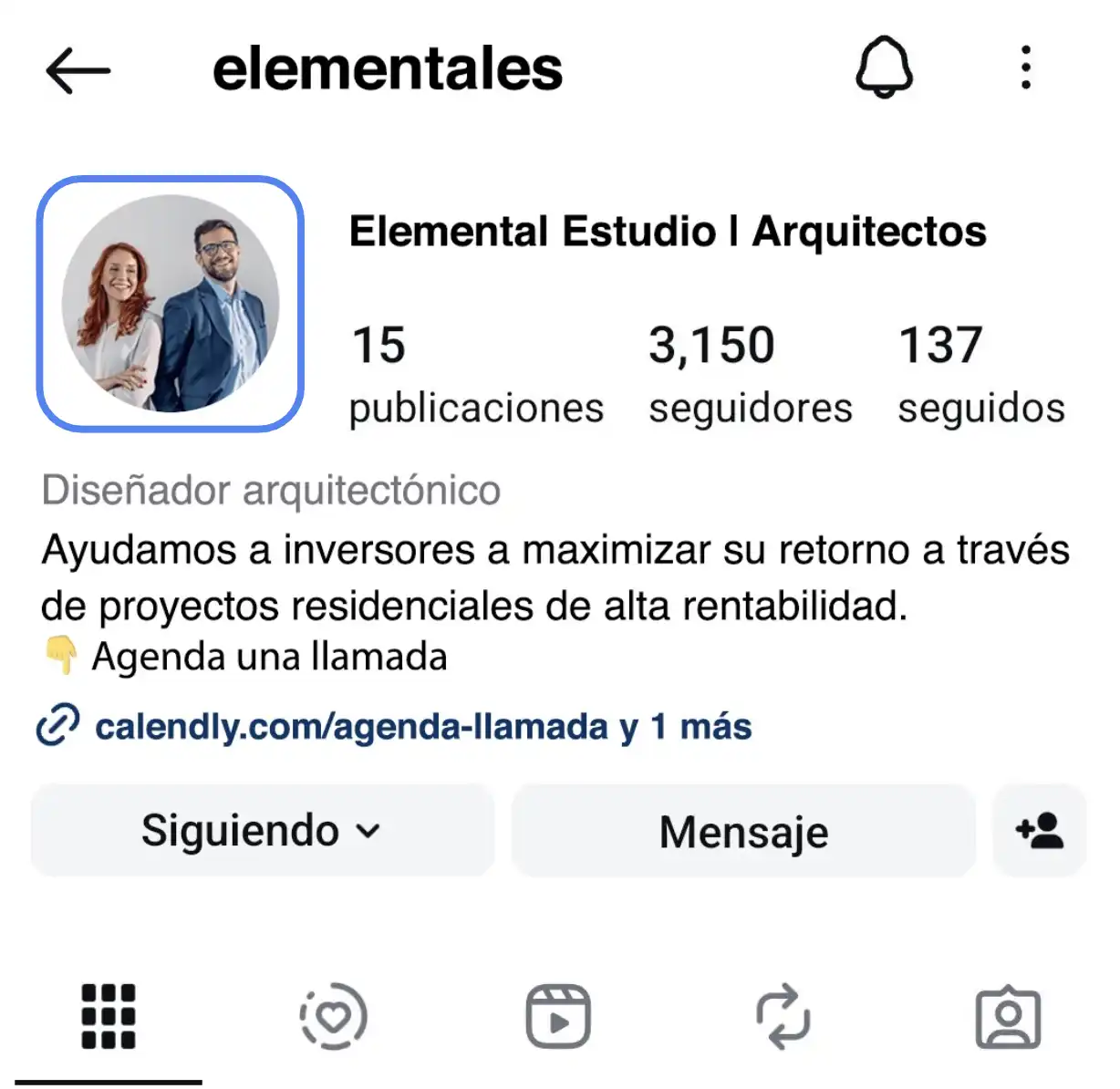 Instagram para Arquitectos - Imagen de perfil