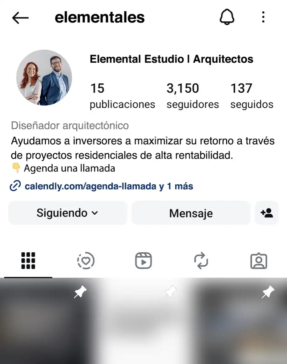 Instagram para Arquitectos - Publicaciones fijadas