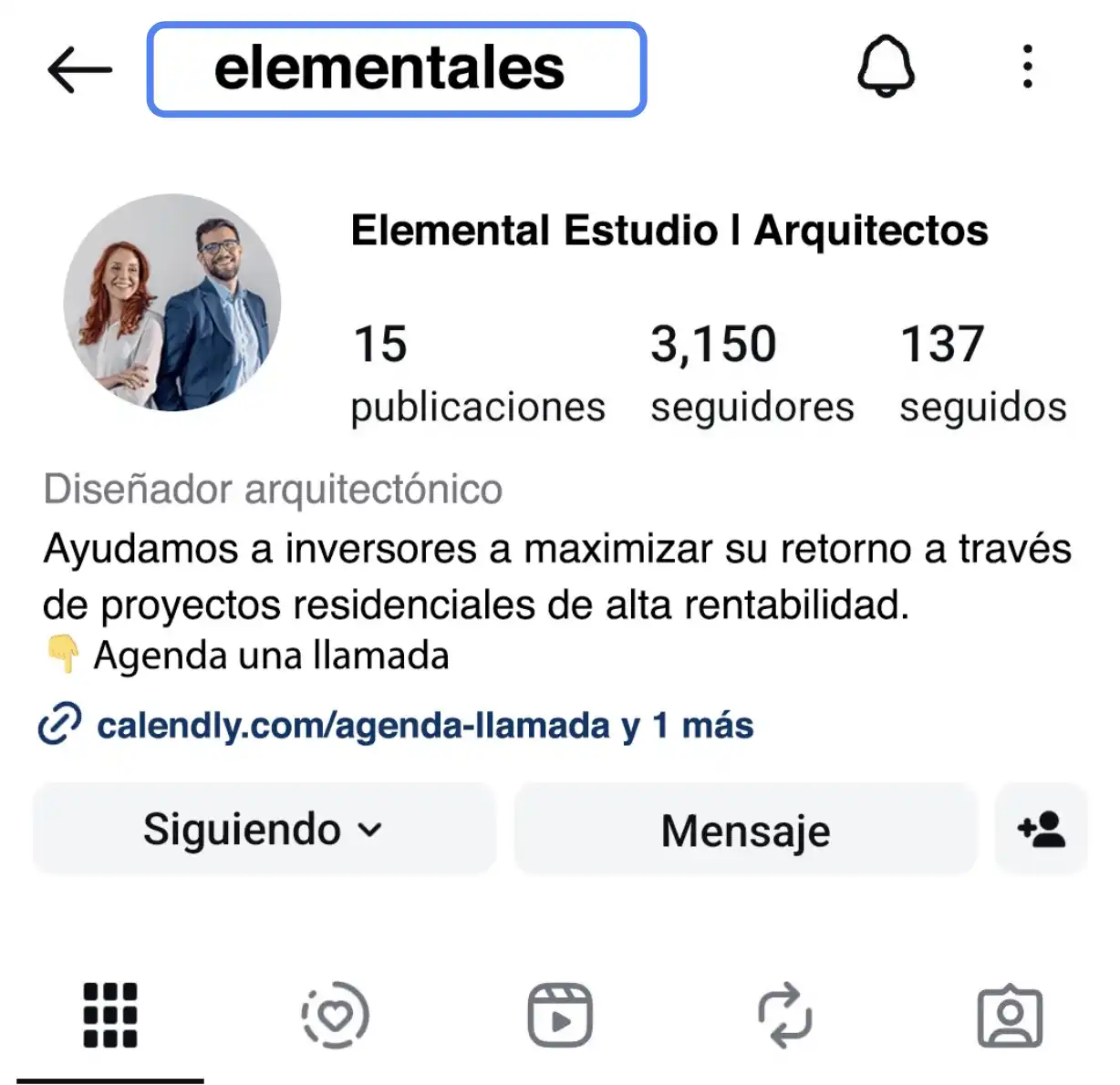 Instagram para Arquitectos - Usuario