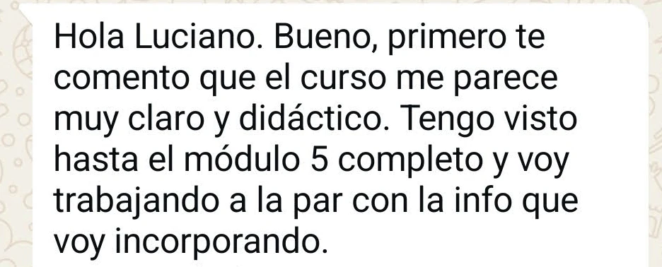 Testimonio Curso de Marketing para Arquitectos